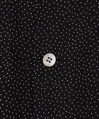 uncrave ドットプリント シャツ ブラック×ホワイト