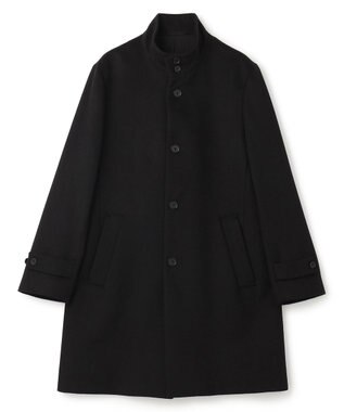 JOSEPH HOMME 【新素材】ライトウールシャギー　スタンドカラーシングルブレストコート ブラック系