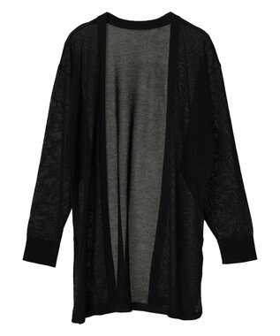 CRAFT STANDARD BOUTIQUE シアーニットトッパーカーディガン Black