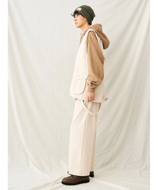 CRAFT STANDARD BOUTIQUE 【２ｗａｙ】デニムサロペットパンツ Ivory