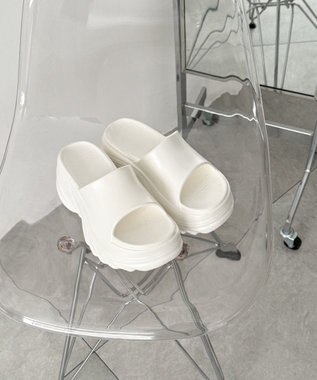 WEGO 厚底デザインラバーサンダル ホワイトその他