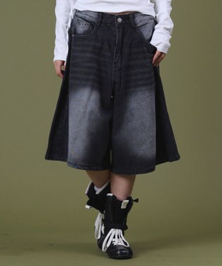 WEGO バギーハーフデニム ブラック