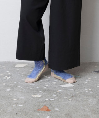TRICOTE サイドラインフェイクファーソックス 32BLUE