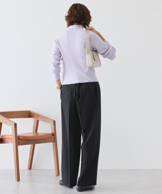 AMERICAN HOLIC バイパチ襟付き前あきリブプルオーバー ライラック