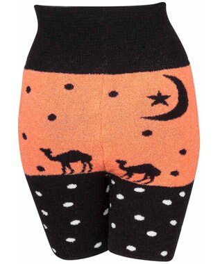 WACOAL 毛パン 3分丈 はきこみ丈ふかめ あたたかボトム ふんわりフィット ふわふわ ウエスト位置高め設計 毛糸のパンツ レディース PPL756 /ワコール オレンジ