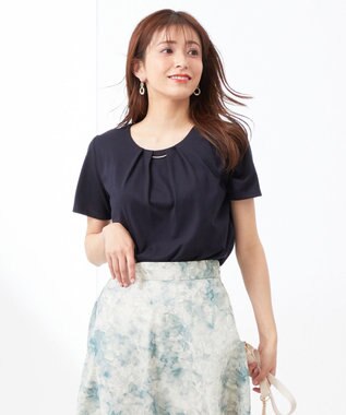 ANY SIS 【吸水速乾・UVケア・接触冷感】コンフォートジャージー カットソー ネイビー