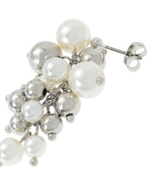 YECCA VECCA パールMIXボリュームピアス Silver