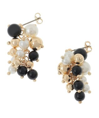 YECCA VECCA パールMIXボリュームピアス Gold