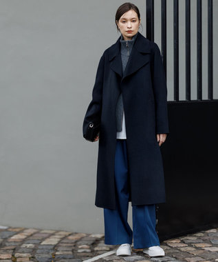 ICB L 【新色追加】ソフトカシミヤミックス ニットトラックジャケット ミディアムグレー