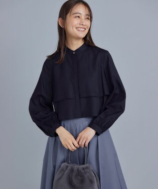 組曲 【WEB限定色あり】フルコーデフリルシャツ ネイビー系