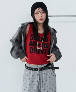 WEGO 【カップ付き】グラフィックカップインタンク 柄7