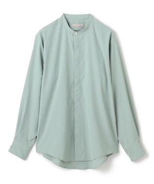 UNFILO MENS コンフォート バンドカラーシャツ  [24年秋冬商品] グレイッシュ グリーン