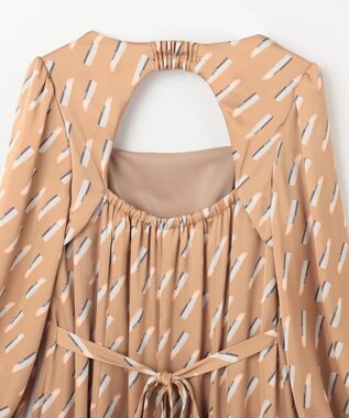 GRACE CONTINENTAL バックシャンリップドレス ベージュ