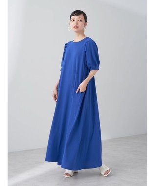 earth music&ecology Ａラインカットワンピース Royal Blue