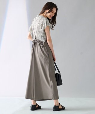 ANY L 【接触冷感/UVケア】イージーケア サロペットパンツ モカブラウン