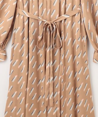 GRACE CONTINENTAL バックシャンリップドレス ベージュ