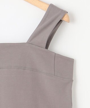 組曲 ストレッチ スクエアタンク ブラウン系