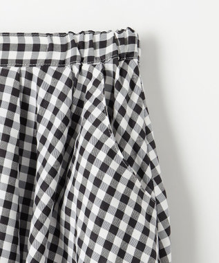 組曲 KIDS 【150-160㎝】フレアーギンガム ショートパンツ ブラック系3