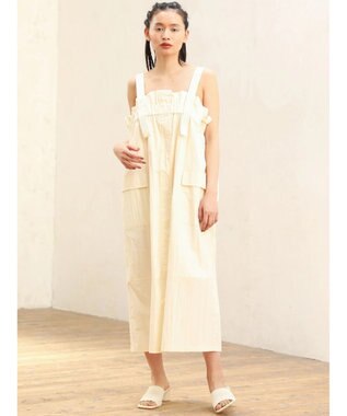 Green Parks ■ＥＳＣＡＲ　ミリタリージャンパースカート Ivory