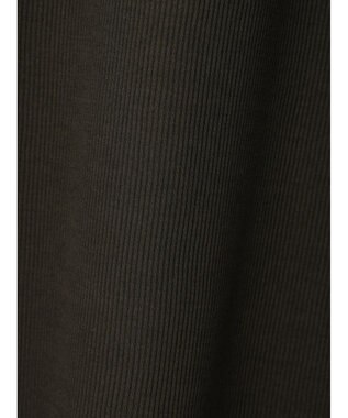 Green Parks リブカットＩラインワンピース Dark Khaki