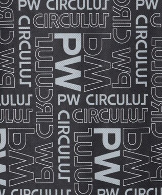 PW CIRCULUS 【MEN】PW LOGO 総柄ポロシャツ ゴルフ ブラック系5