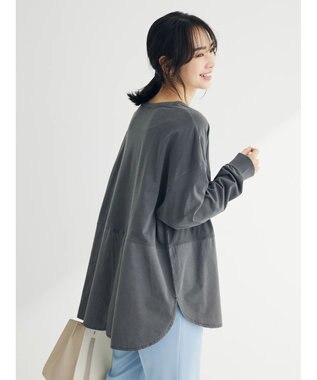 Green Parks ピグメントドッキングスリットデザインチュニック Gray