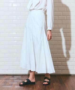 GRACE CONTINENTAL ナイロンボリュームスカート ホワイト