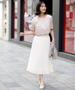 ANY SIS 【2WAY】サテン ブラウス ライトベージュ