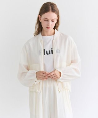 BEIGE， SERAPHIN / ライトシアーギャザー ブルゾン Ecru