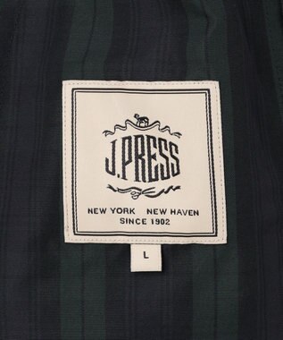 J.PRESS MEN 【オンオフ兼用 / ストレッチ / 撥水 / 洗える】トリコット3レイヤーバルマカンショートコート / フードデタッチャブル ネイビー系3