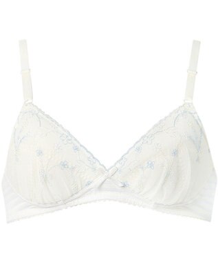 Wing ジュニア ノンワイヤーブラ Wing Teen やさしいフィット感 綿混素材(カップ肌側) 【STEP3 まるみをおびてきた胸に】 RB6136 ウイング／ワコール グレイッシュブルー