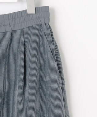 自由区 L 【17号サイズまで展開・SHIHOさん着用】ソフトコーデュロイ スカート ダルブルー