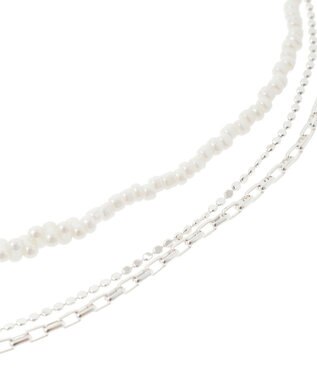 Green Parks ｅｖｅｒｙ　ｗａｌｋ．３ＷＡＹパールＭＩＸネックレス Silver