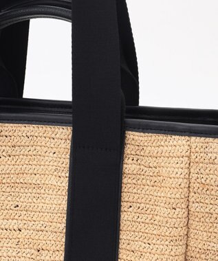 自由区 【2WAY】ハンドルラフィア トートバッグ ナチュラル