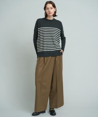 23区 【SACRA】スーパーファインフランネル パンツ カーキ系