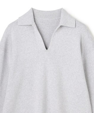 uncrave スウェットライクニット スキッパートップス TOPグレー