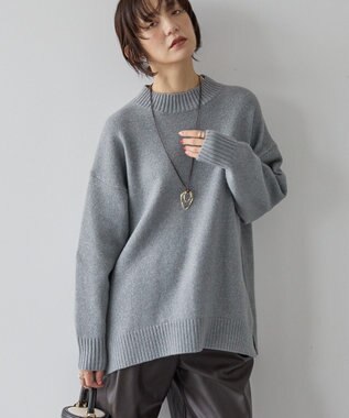 AMERICAN HOLIC サイドスリットハイネックニットプルオーバー