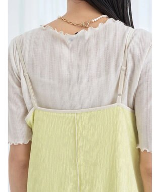 earth music&ecology ＳＥＴ２点配色キャミワンピース＋メローインナー Lemon Yellow