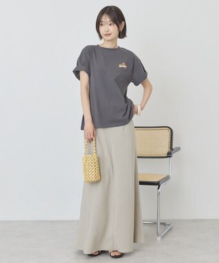 AMERICAN HOLIC サガラ刺繍Ｔシャツ Charcoal Gray