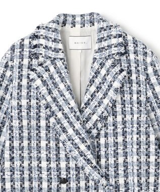 BEIGE， BERYL / ファンシーツイードダブルジャケット Navy Mix