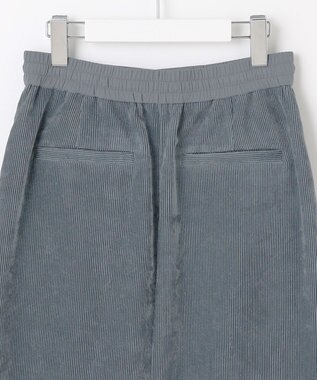 自由区 L 【17号サイズまで展開・SHIHOさん着用】ソフトコーデュロイ スカート ダルブルー