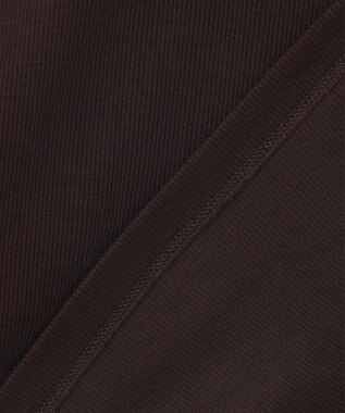 自由区 【洗える】ベアフライスボトルネック カットソー ダークブラウン系