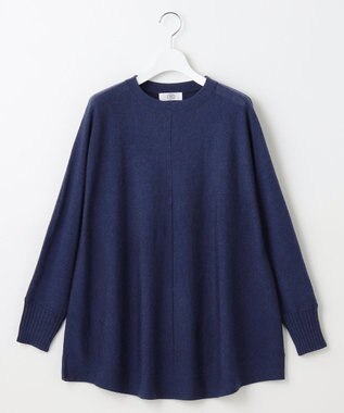 J.PRESS LADIES 【洗える】EASY WOOL チュニック ニット ブルー系