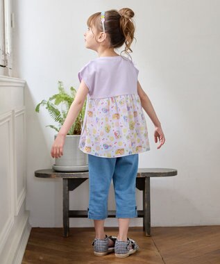 ANY KIDS 【WEB限定/すみっコぐらし】バックシャンTシャツ ラベンダー