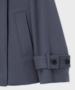 Paul Smith Field Flowers スタンドカラー ショートコート グレイッシュブルー