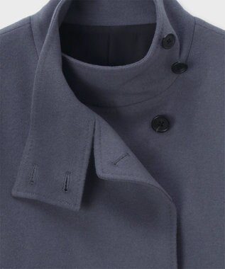 Paul Smith Field Flowers スタンドカラー ショートコート グレイッシュブルー