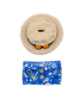Mother garden しろたん ついてきちゃうしろたん マスコット 着せ替え服 《アロハシャツ&帽子》 アロハシャツ＆帽子