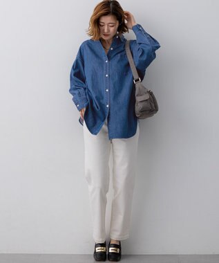 23区 【先行予約】ライトダンガリー デニムシャツ ダルブルー系