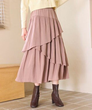 アシンメトリーティアード スカート