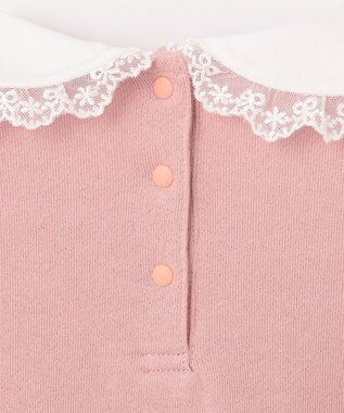 ANY KIDS 裏毛 モシャモシャ ロゴ トレーナー ピンク